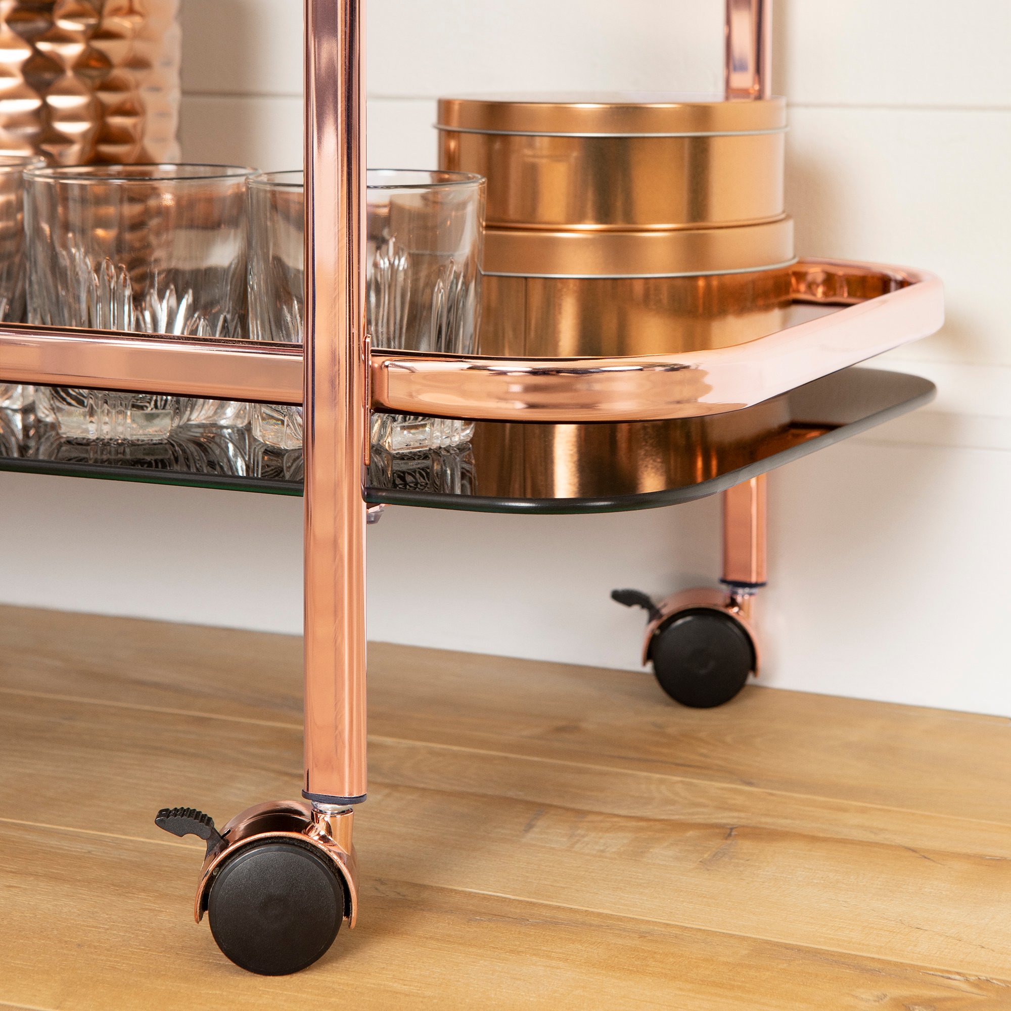 12878 Rose Gold Bar Cart- Maliza-2