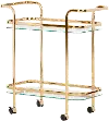 12879 Maliza Gold Glass Bar Cart - South Shore