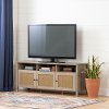 12921 Balka Oak & Faux Rattan TV Stand
