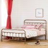 13068 Queen Bronze Metal Platform Bed- Prairie