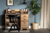 13120 Oak Desk with Hutch - Nordik