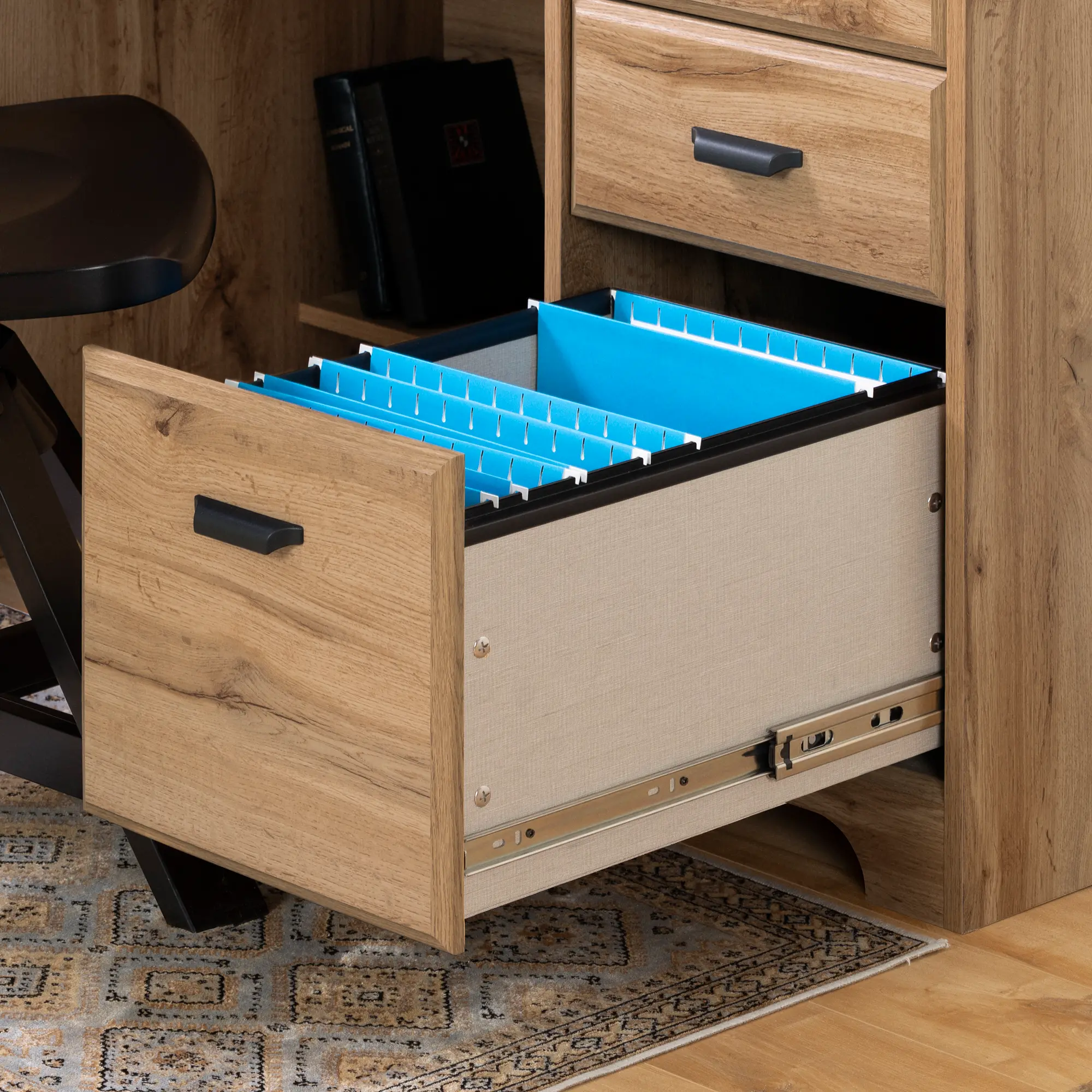 13120 Versa Oak Desk with Hutch-5