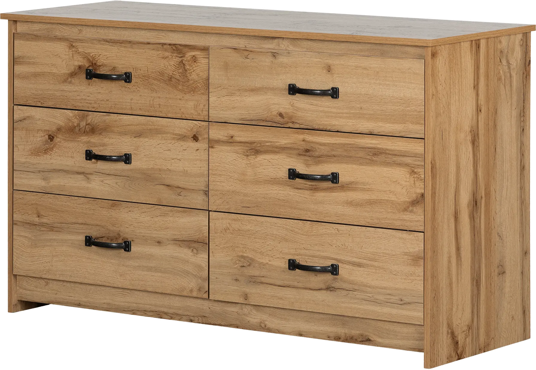 13122 Tassio Light Oak 6 Drawer Double Dresser-5