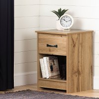 13124 Norkdi Oak 1 Drawer Nightstand- Tassio-1