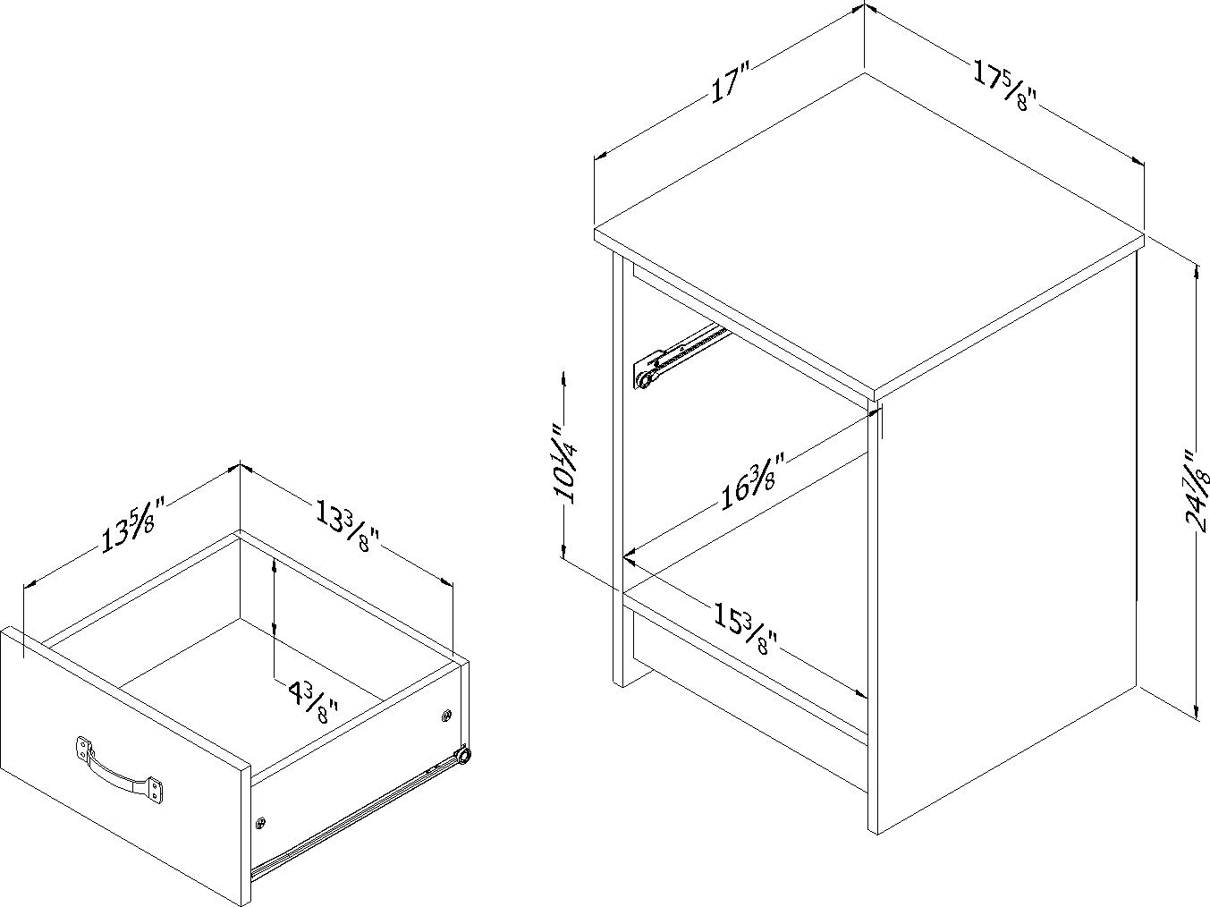 13124 Norkdi Oak 1 Drawer Nightstand- Tassio-8