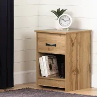 13124 Tassio Norkdi Oak 1 Drawer Nightstand