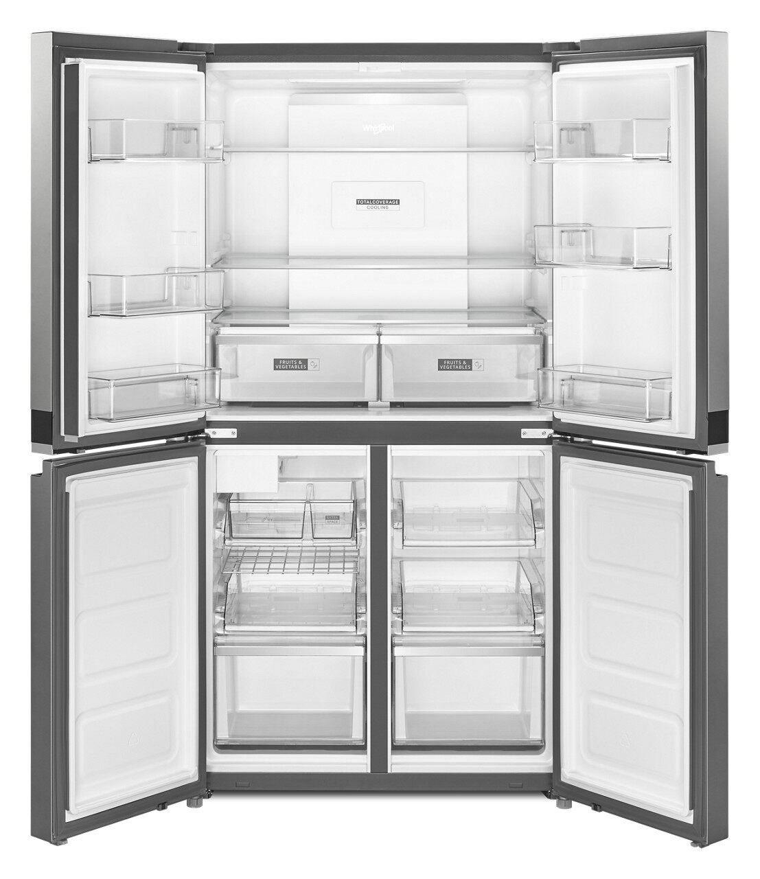 WRQA59CNKZ Whirlpool 36 Inch Four Door French Door Refrigerator - 19 cu. ft., Fingerprint Resistant Stainless Steel-2