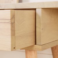13043 Natural Wood Vanity With Table And Stool- Sweedi-4