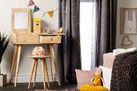 13043 Natural Wood Vanity With Table And Stool- Sweedi-6