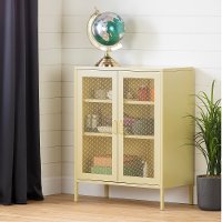 13077 Yellow 2-Door Accent Cabinet- Crea