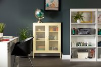 13077 Yellow 2-Door Accent Cabinet- Crea-6