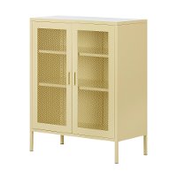 13077 Yellow 2-Door Accent Cabinet- Crea-7
