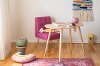13040 Natural Wood And Pink Kids Table And Chair-Sweedi