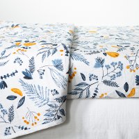 12807 Blue 3-Piece Muslin Baby Crib Set- Dreamit