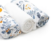 12807 Blue 3-Piece Muslin Baby Crib Set- Dreamit-5