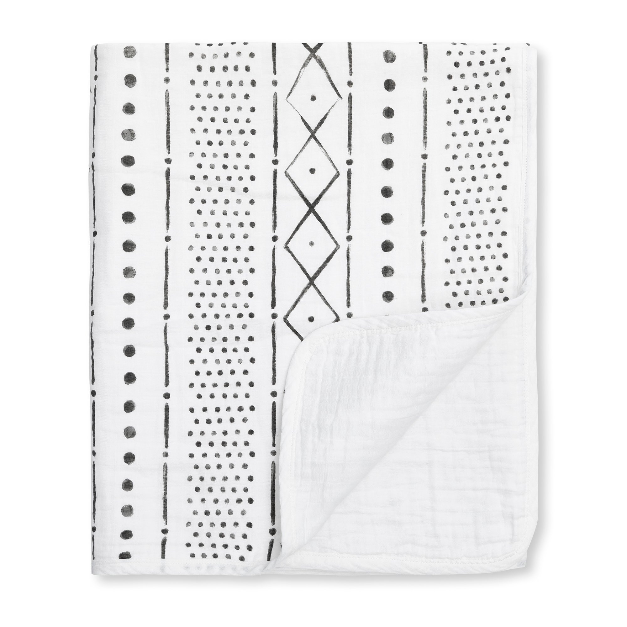 12808 Dreamit Gray 3-Piece Muslin Crib Bedding Set-4