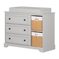 12446 Soft Gray Changing Table- Kanal-8
