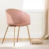 100400 Flam Pink Chair with Gold Metal Legs
