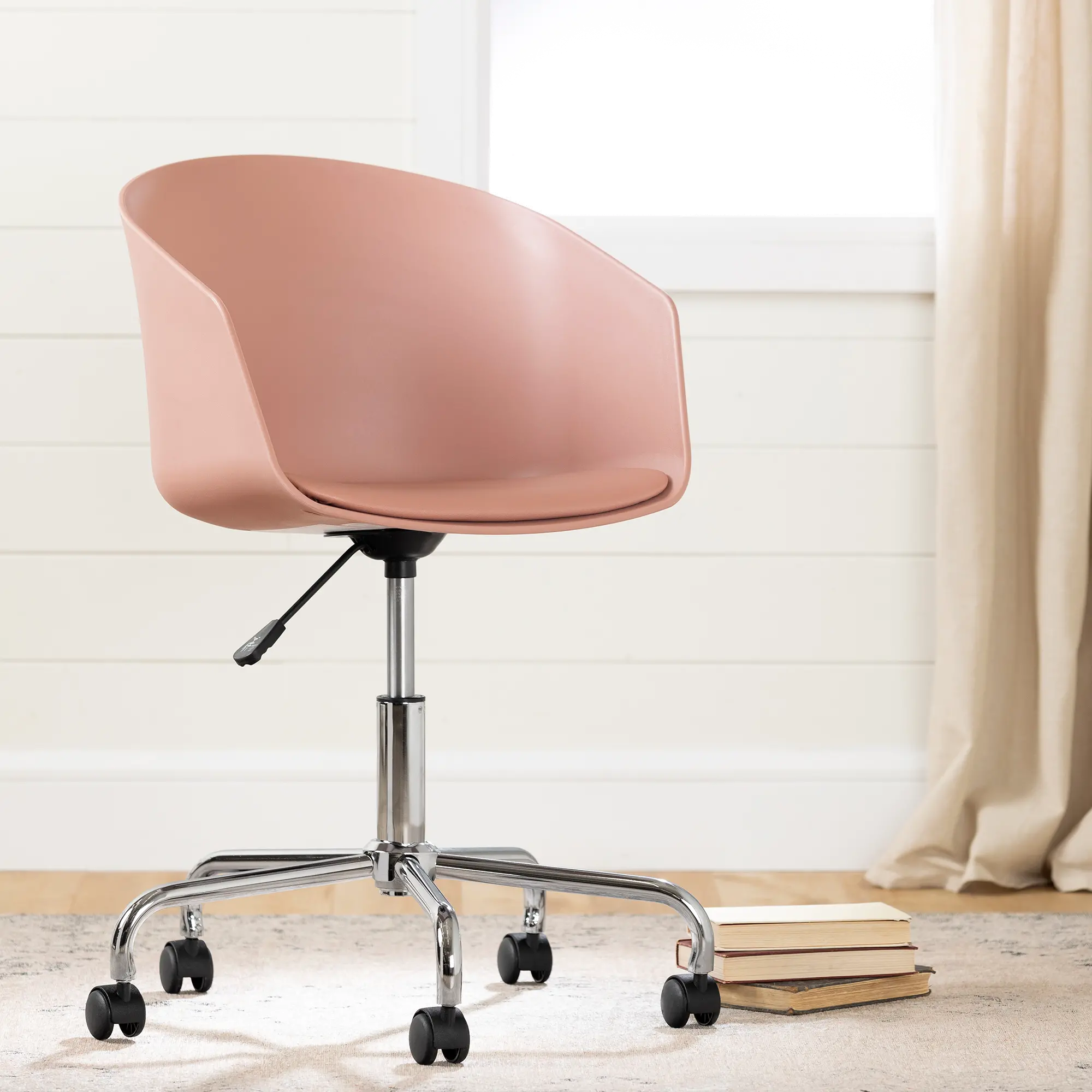 100403 Pink Swivel Office Chair - Flam-1
