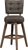 4872-831 Contemporary Dark Brown 26 Inch Upholstered Swivel Bar Stool - Lanning