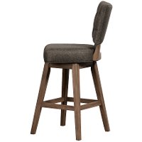 Contemporary Dark Brown 26 Inch Upholstered Swivel Bar Stool - Lanning-2