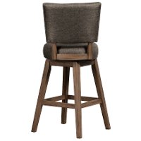 Contemporary Dark Brown 26 Inch Upholstered Swivel Bar Stool - Lanning-3