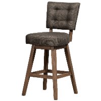 Contemporary Dark Brown 26 Inch Upholstered Swivel Bar Stool - Lanning-4