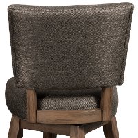 Contemporary Dark Brown 26 Inch Upholstered Swivel Bar Stool - Lanning-6