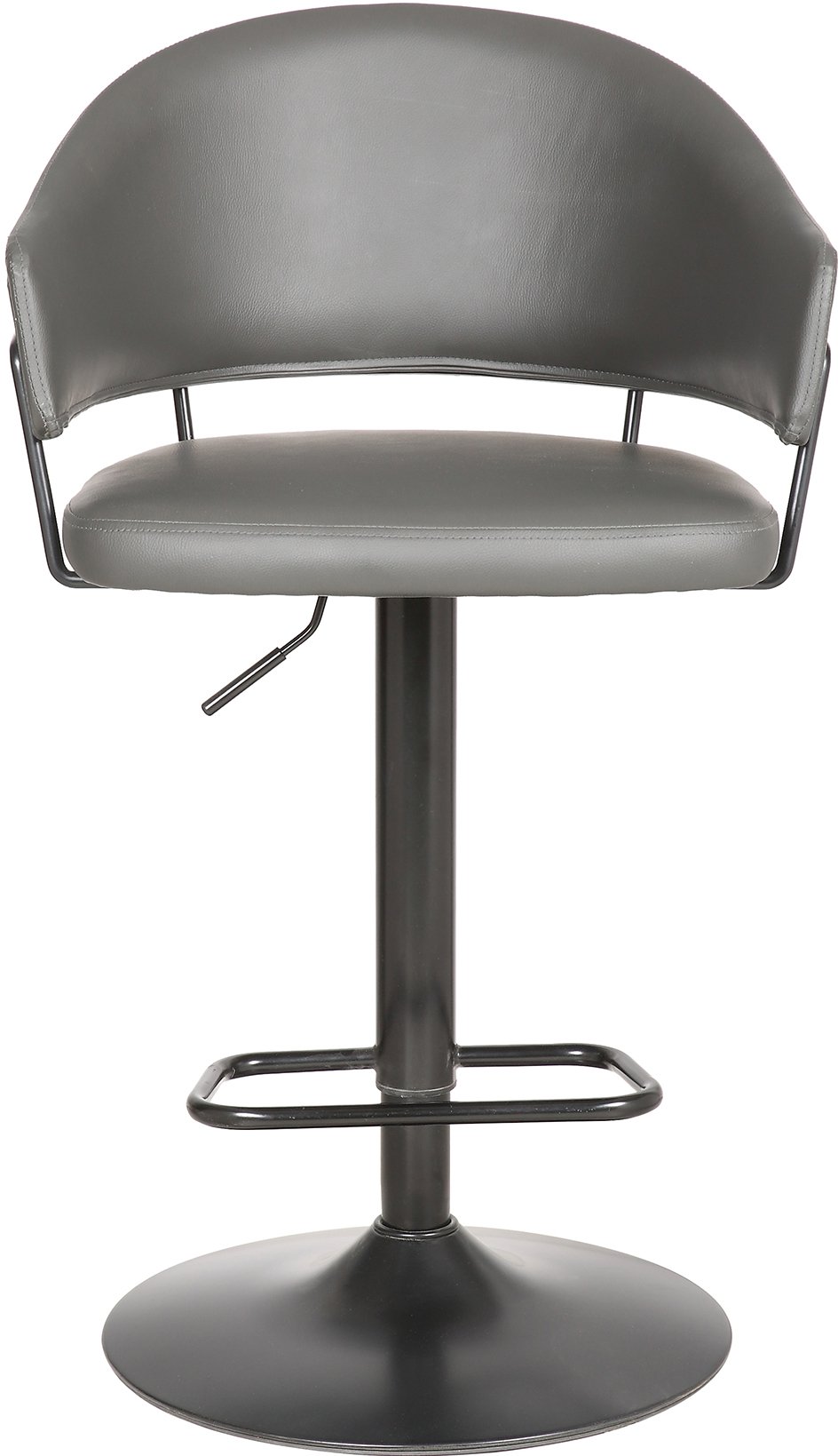 Brody Contemporary Gray Swivel Adjustable Bar Stool-3