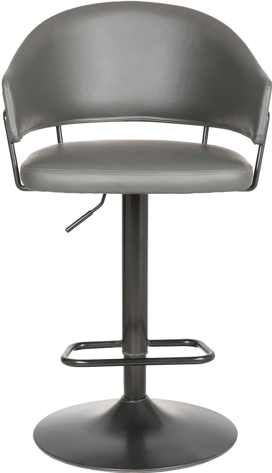 Brody Contemporary Gray Swivel Adjustable Bar Stool-3
