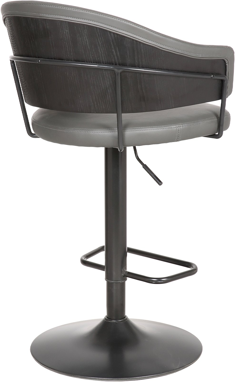 Brody Contemporary Gray Swivel Adjustable Bar Stool-5