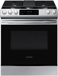 NX60T8311SS Samsung 30 Inch Slide In Gas Range - 6 cu. ft. Fingerprint Resistant Stainless Steel