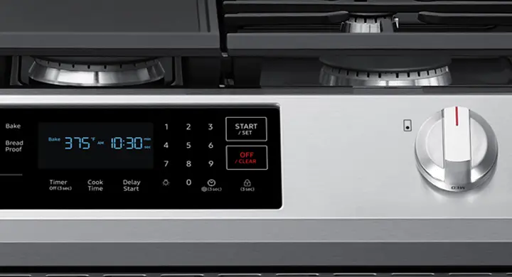 NX60T8311SS Samsung 30 Inch Slide In Gas Range - 6 cu. ft. Fingerprint Resistant Stainless Steel-3