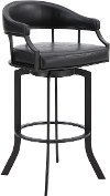 Contemporary Black 26 Inch Swivel Bar Stool - Edy