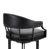 Contemporary Black 26 Inch Swivel Bar Stool - Edy-4