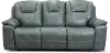 Clearance Chandler Blue Gray Power Reclining Sofa with Hidden Cup Holders