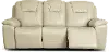 Clearance Chandler Linen Power Reclining Sofa with Hidden Cup Holders