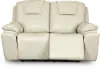 Clearance Chandler Linen Power Reclining Loveseat with Hidden Cup Holders