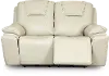 Clearance Chandler Linen Power Reclining Loveseat with Hidden Cup Holders