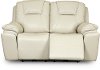 Linen Power Reclining Love Seat with Hidden Cup Holders - Chandler