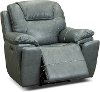 Blue Gray Wall Saver Power Recliner with Hidden Cup Holders - Chandler