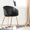 100408 Black and Gold Chair with Metal Legs - Flam