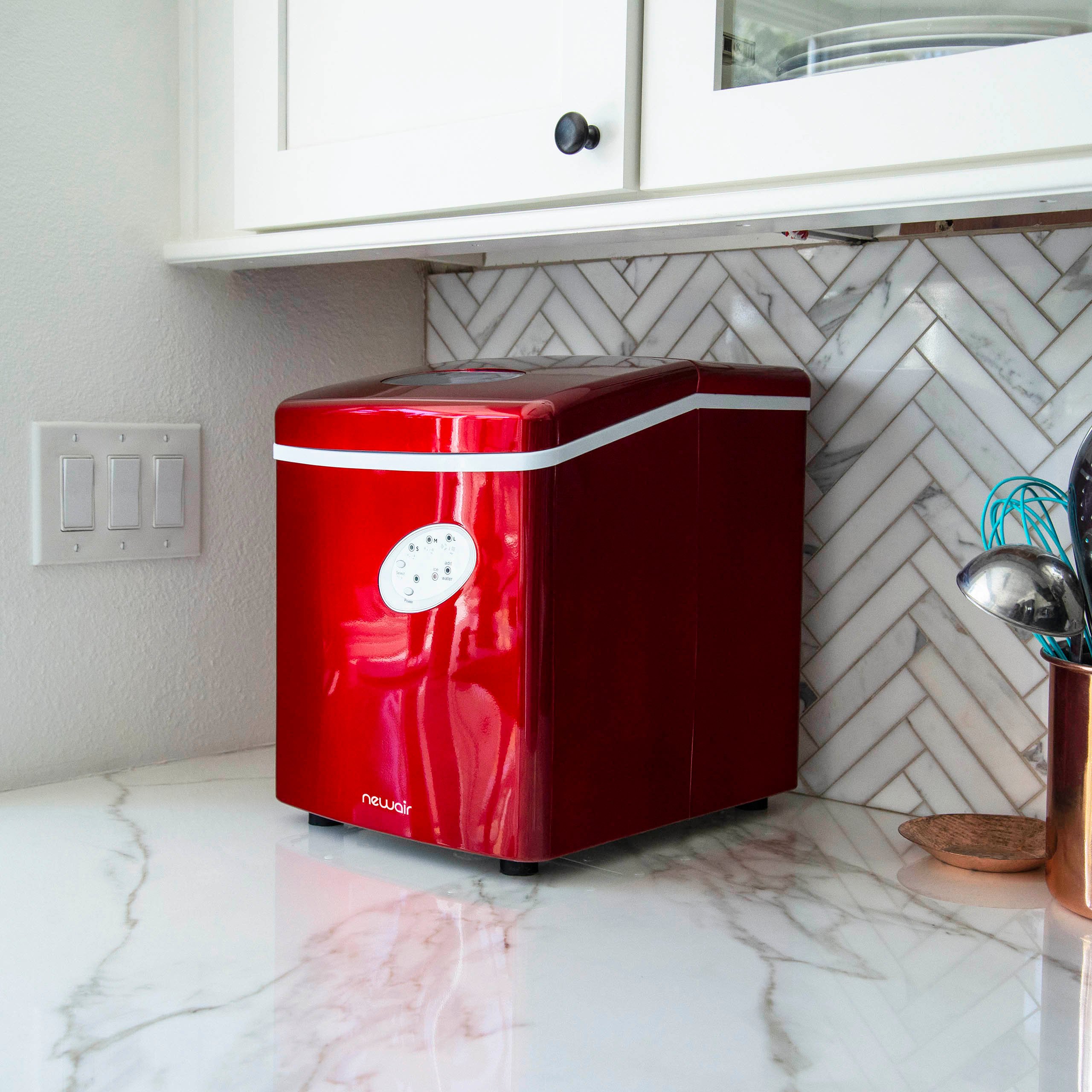 AI-100R New Air Ai-100 28 lb Portable Ice Maker - Red-1