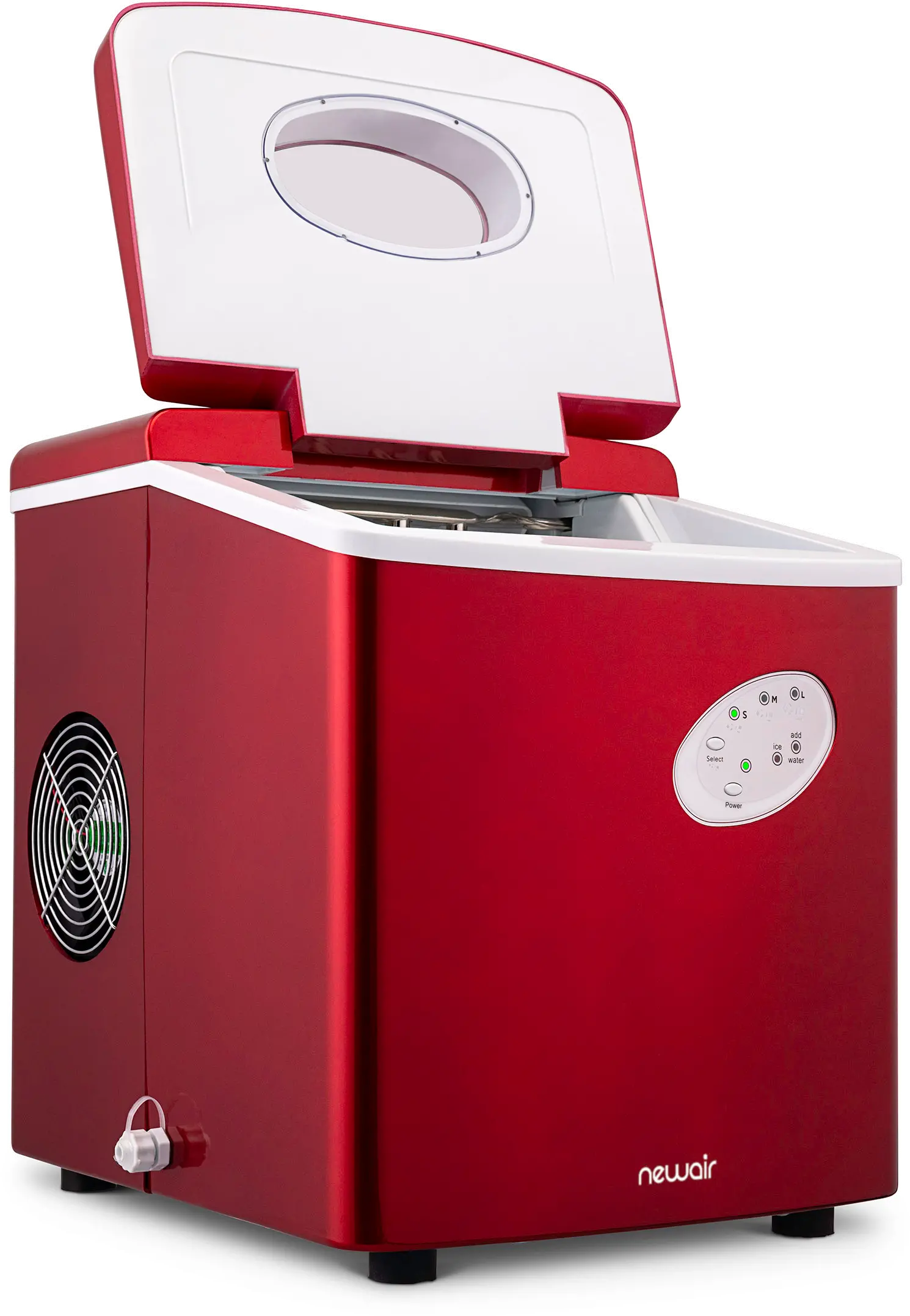 AI-100R New Air Ai-100 28 lb Portable Ice Maker - Red-6