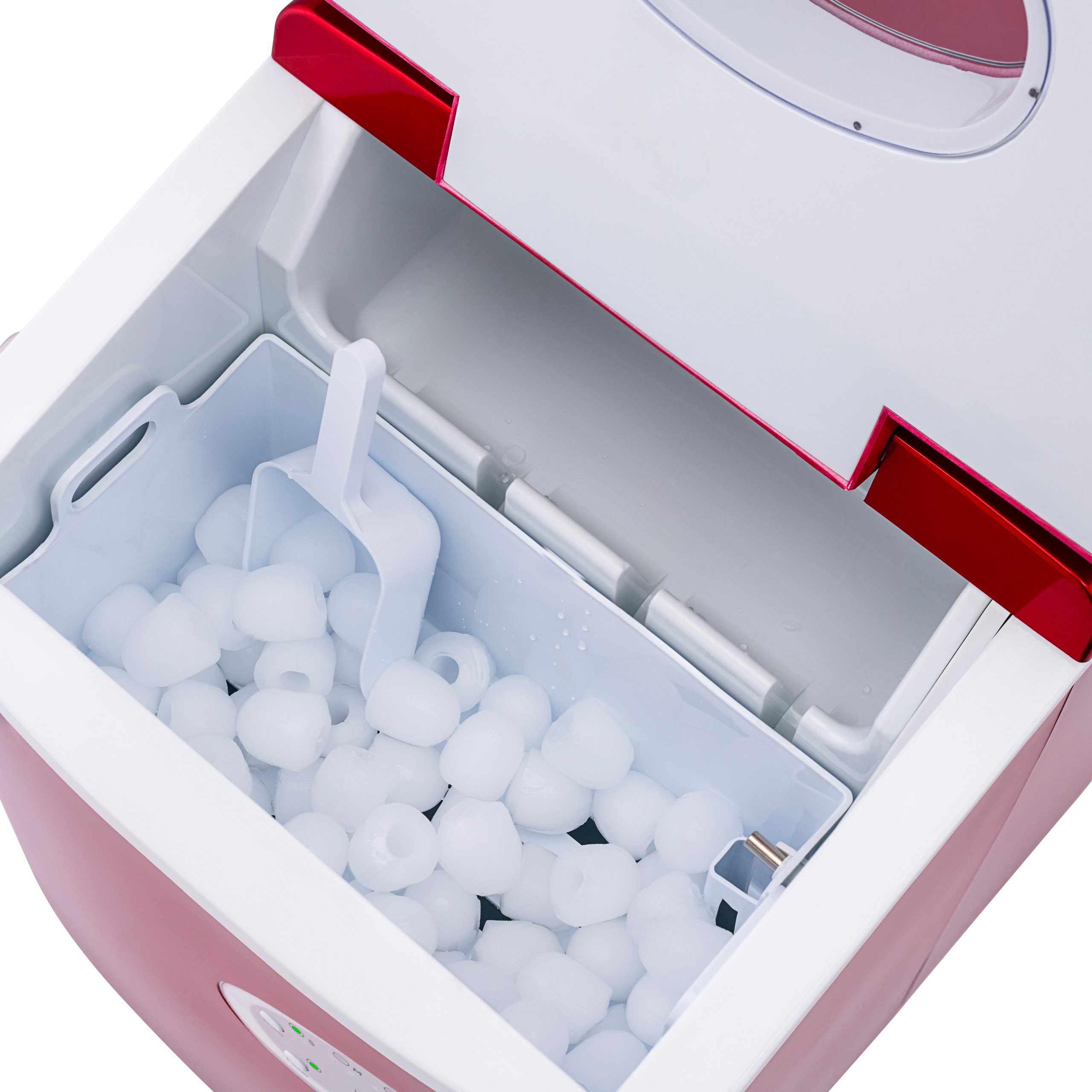 AI-100R New Air Ai-100 28 lb Portable Ice Maker - Red-8