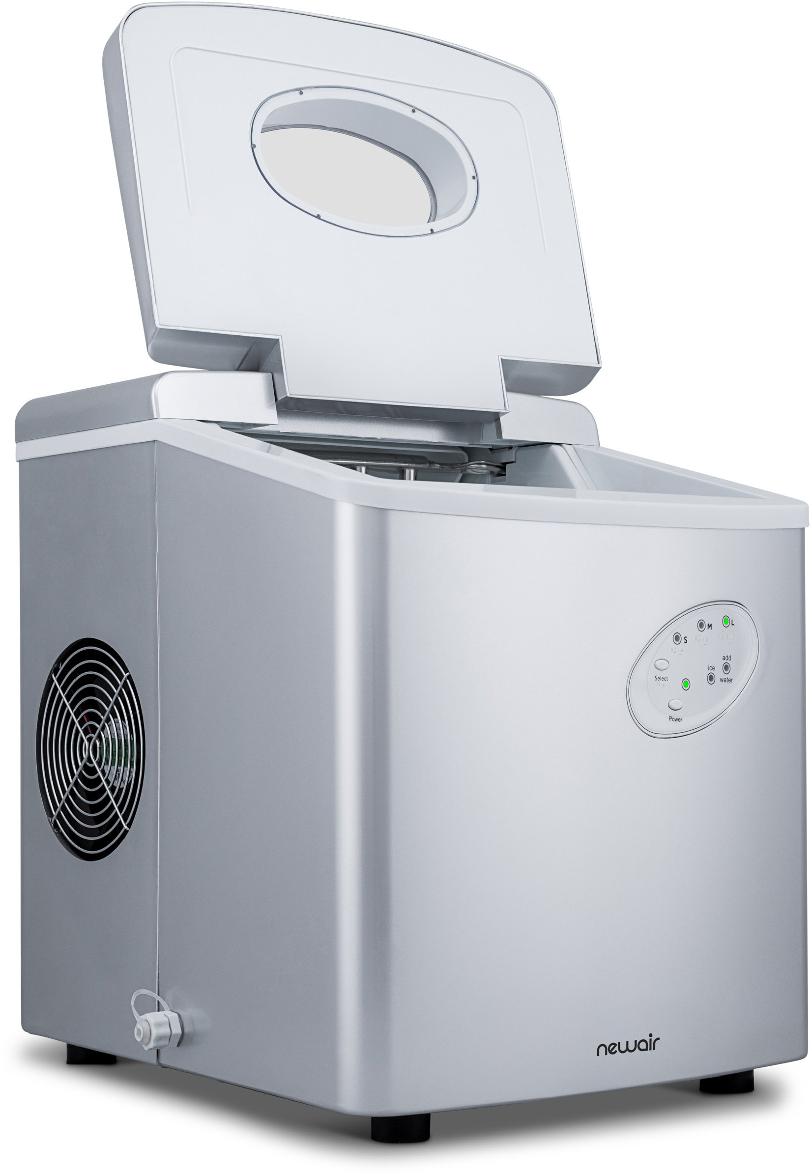 AI-100S New Air Ai-100 28 lb Portable Ice Maker - Stainless Steel-6