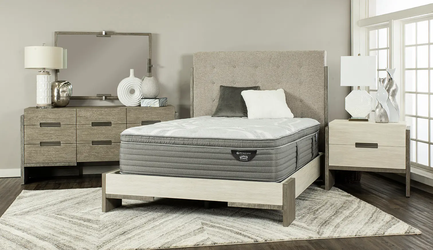 831223-3020 Serta Roslyn Hybrid Euro Top Plush Twin-XL Mattress - iDirections-4