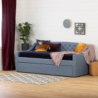 12978 Blue Daybed With Trundle-Fusion-1