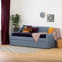 12978 Fusion Blue Daybed With Trundle