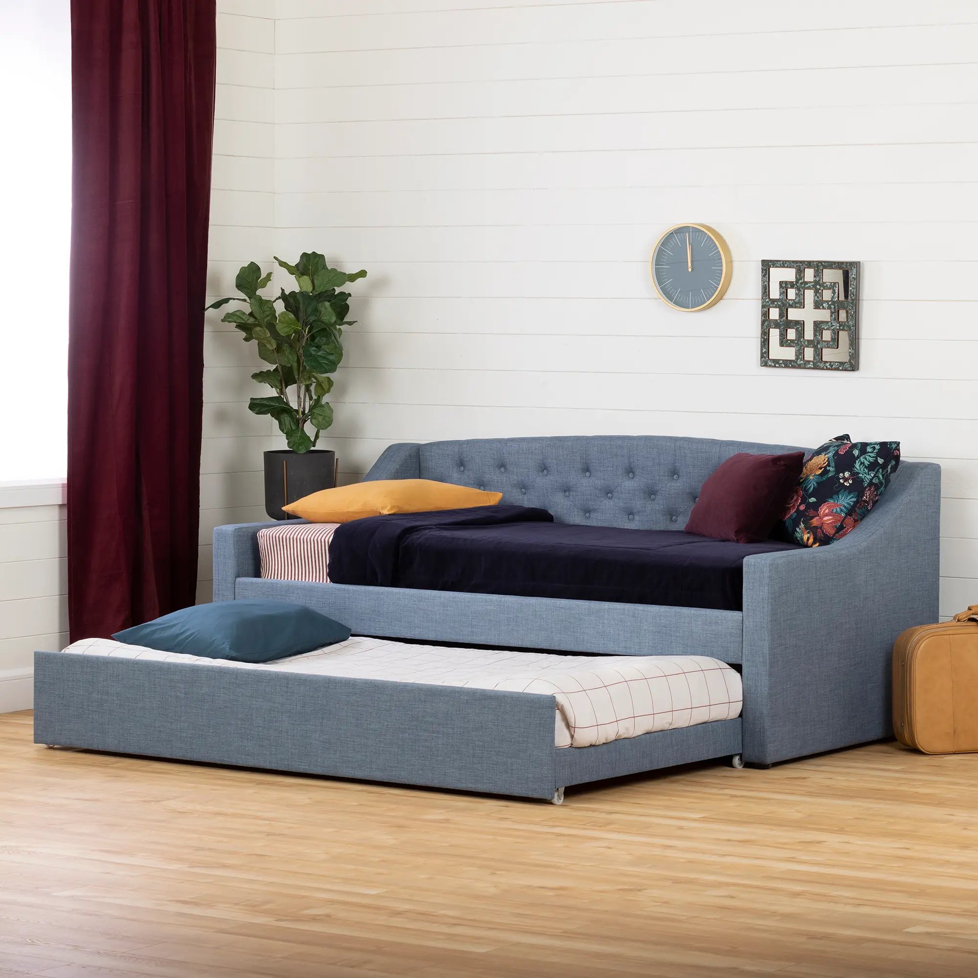 12978 Fusion Blue Daybed With Trundle-2